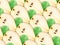 Background of pear slices and green leaf