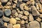 Background of pebbles of different sizes