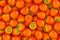 Background from persimmons, top view. 3D rendering