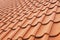 Background perspective of red roof tiles