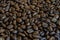 Background picture, fresh roasted coffee beans,whole bean coffee