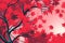 background picture, red maple leaves generated by AI, generative assistant