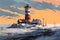 background picture, red winter lighthouse on the ocean, navigation, ships, ai generated, generative assistant.