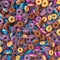 Background of a pile of donuts