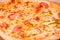 Background pizza pepper rustic sauce,  meal