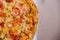 Background pizza pepper rustic sauce,  restaurant