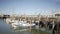 Background plate of Small sail boats parked in the San Francisco Harbor