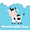 Background poster design for World milk day