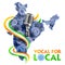 Background promoting and supporting Vocal for Local campaign of India to make it self reliant and self dependent