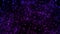 Background with purple notes. Dynamic abstract background with twinkling particles and stars.