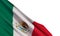 Background with realistic flag of Mexico.