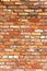 Background red vertical brick wall