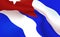 Background Republic Of Cuba Flag in folds. Blue red banner. Pennant with star, concept, up close. Realistic soft shadows. Vector