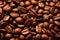 Background of rich, aromatic coffee beans, freshly roasted and inviting