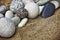 Background rocks and sand closeup