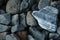 Background of rough large gray pebbles.