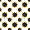 Background with rounds of golden and black glitter, seamless pattern