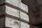 Background rustic wooden pillar lines building design basis close up pattern