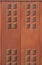 Background with rusty brown metal ventilation grille doors