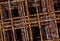 Background with rusty grid. Construction and industrial theme.