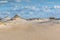 Background Sand, Dunes, Blue Sky and White Clouds NC