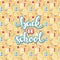 Background with school sealess pattern with hand drawn words back to school