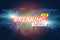 Background screen saver on breaking news. Breaking news live template on digital world map background.