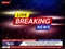 Background screen saver on breaking news. Breaking news live on world map on the space background
