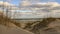 Background Sea Oats Dunes and Ocean Outer Banks NC