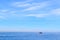 Background sea sky cloud boat