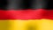 Background seamless loop video full HD German flag waving in wind - symbol of Germany