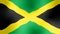 Background seamless loop video full HD jamaican flag waving in wind - symbol of jamaica