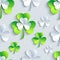 Background seamless pattern with 3d Patrick clover