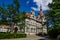 Background of Shenborn Castle in the Ukrainian Carpathian Mountains.