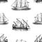 Background of sketches of sailing vessels