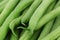 Background of small and slender green beans