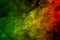 background smoke curves and wave reggae colors green, yellow, red colored in flag of reggae music