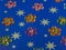 Background - stars and glittering flowers