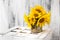 Background still life flower sunflower wooden white vintage