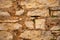 Background of stone wall texture of architecture in old town of Vela Luka, Korcula island, Croatia