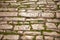 Background of stone wall texture of architecture in old town of Vela Luka, Korcula island, Croatia