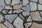Background from stone white, gray and beige paving stones
