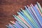 Background of Striped drink straws