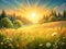 background Sun Drenched Meadow