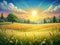 background Sun Drenched Meadow