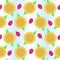 Background with sunflowers and ladybird