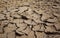 background with texture of earth and sand covered with cracks and exfoliated parts from drought