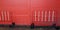 Background texture has traffic barrier red and white color and HDPE pipe, conduit hardware tools