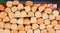 Background texture heap of many Loaf of breads