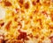 Background texture of melted mozzarella on a pizza